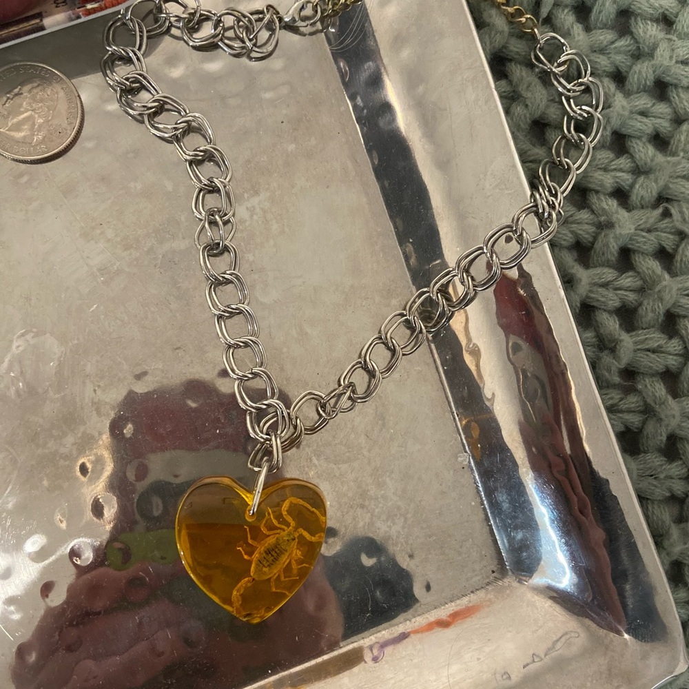 Vintage bug necklace